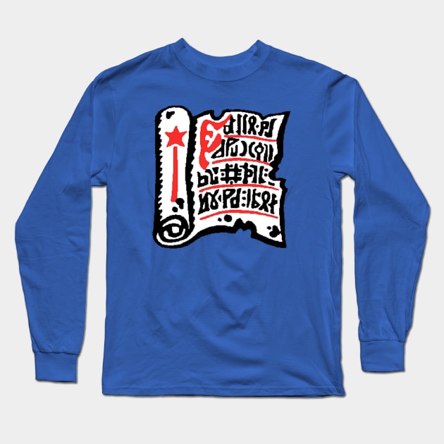 Lego Majisto Spell Scroll Long Sleeve T-Shirt by DetroitDartworks